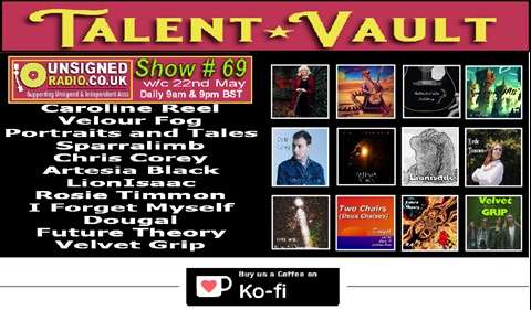 Line up for Talent Vault Show # 69