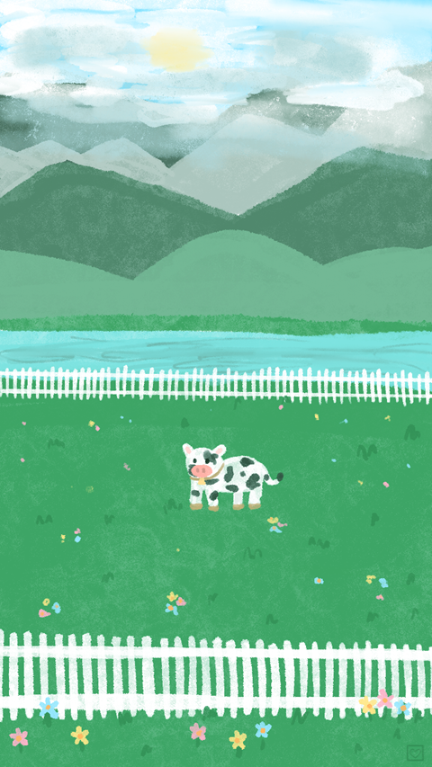 Wallpaper #1: Tiny Cow 