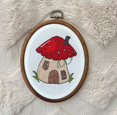 Mushroom House Embroidery - Valerie's Ko-fi Shop - Ko-fi ️ Where ...