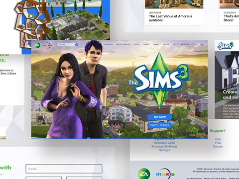 I redesigned The Sims 3 website!