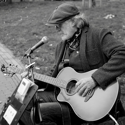 Me Busking by David Willis Saturday 17th October. 