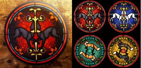 Stained glass mousepads