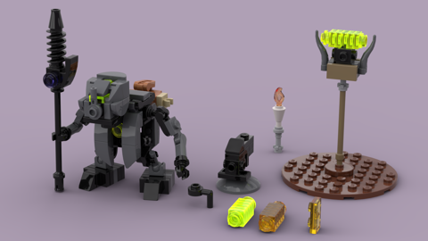 Turaga Whenua w/ Lightstone Lamp, Items (INSTRUCTIONS) - BrickBionicle ...