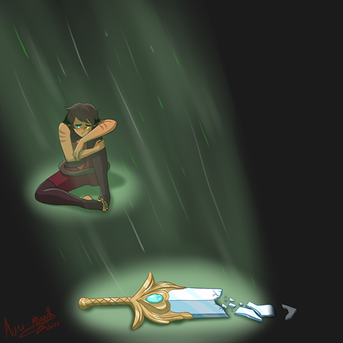 Ko-Fi request : Catra and the broken sword 