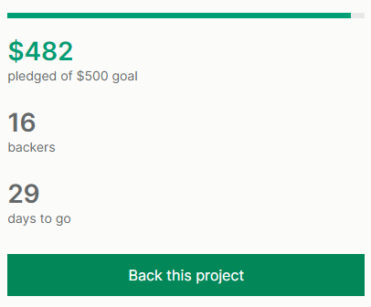 Kickstarter 24 Hour funding Push!