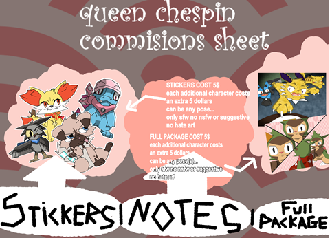 queen chespins commision sheet