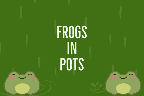 Frogs in Pots Banner