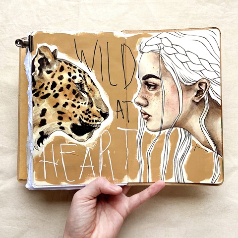 Sketchbook Page „Wild At Heart“