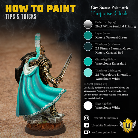 How to Paint Turquoise cloak