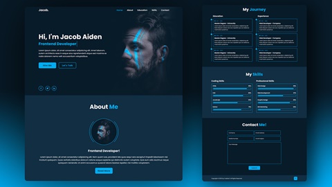 Responsive Personal Portfolio Website using HTML CSS & Javascript ...