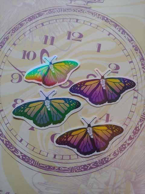 nonbinary butterfly stickers