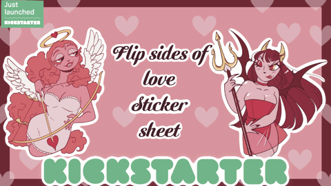 Kickstarter open for stickers: Flipsides of love 