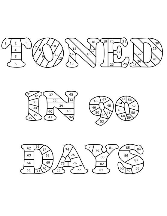Toned In 90 Days Tracker