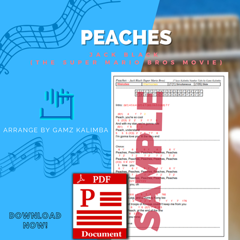 Jack Black - Peaches (Kalimba Tab)