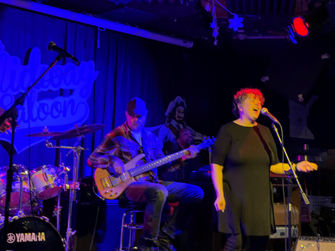 Susan singing the blues!
