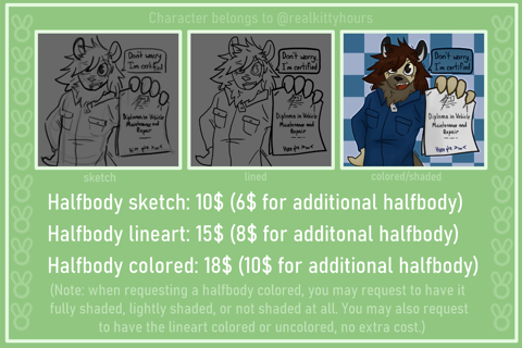 Commission sheet examples in better quality!