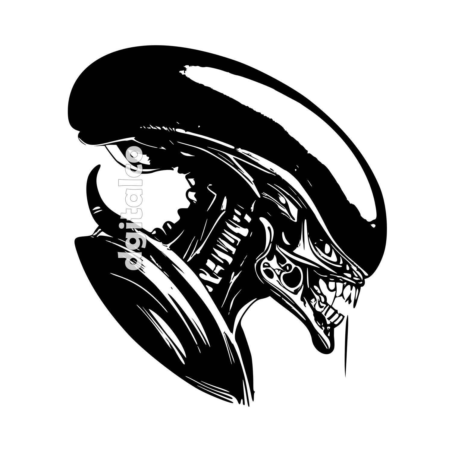 Xenomorph Predator Alien Side View Vector Pack – High-Quality Versatile ...