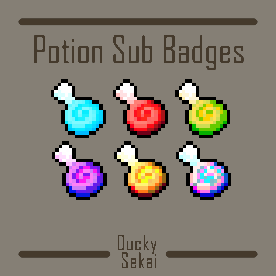 Pixel Potion Sub Badges - Ducky's Ko-fi Shop - Ko-fi ️ Where creators