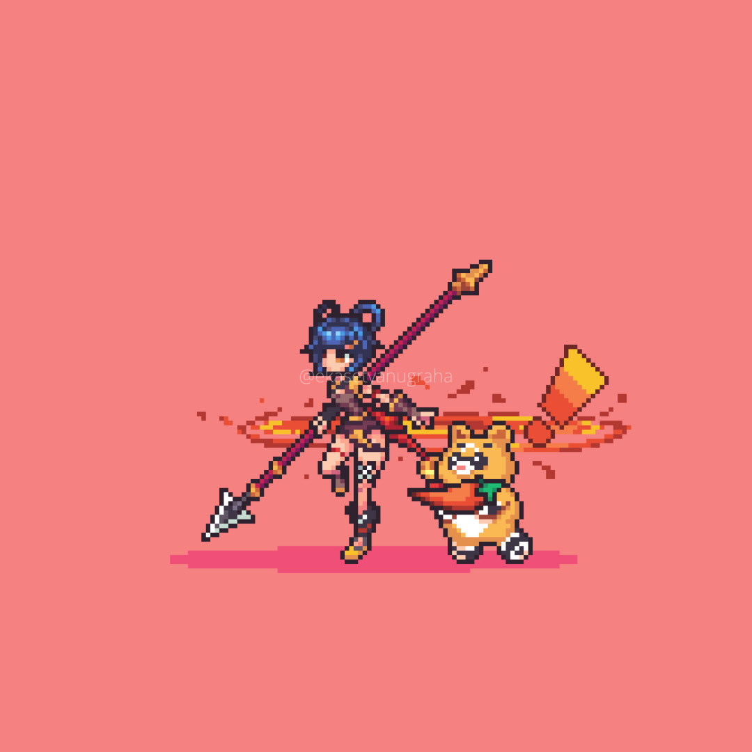 Pixelart of genshin impact characters, some anime characters, own  characters and friends : r/PixelArt