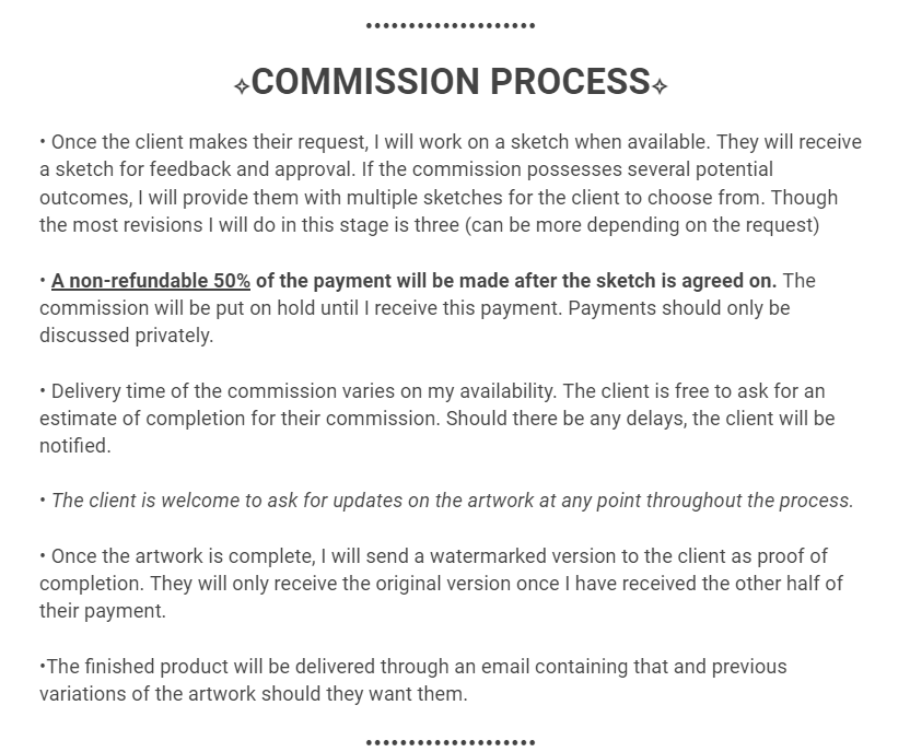 Commission Process