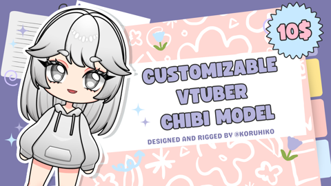 Customizable Vtuber Chibi Model - Koruhiko - koruhiko's Ko-fi Shop - Ko ...