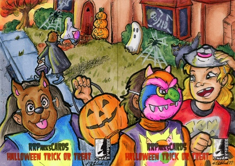 Halloween Trading Card Puzzle Set: Trick or Treat!