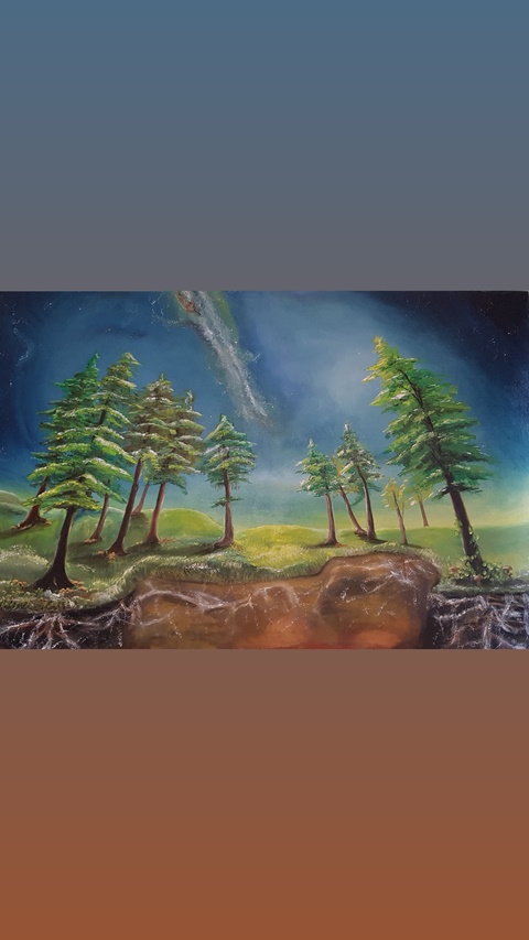 "Talking Nature" 80×120, Oil on Canvas