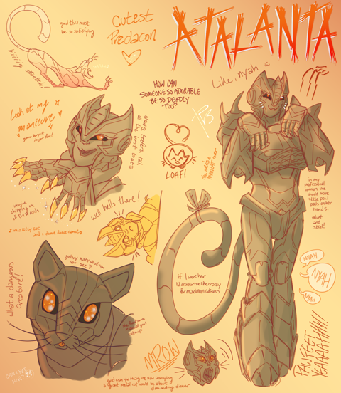 Commission - Atalanta doodle page