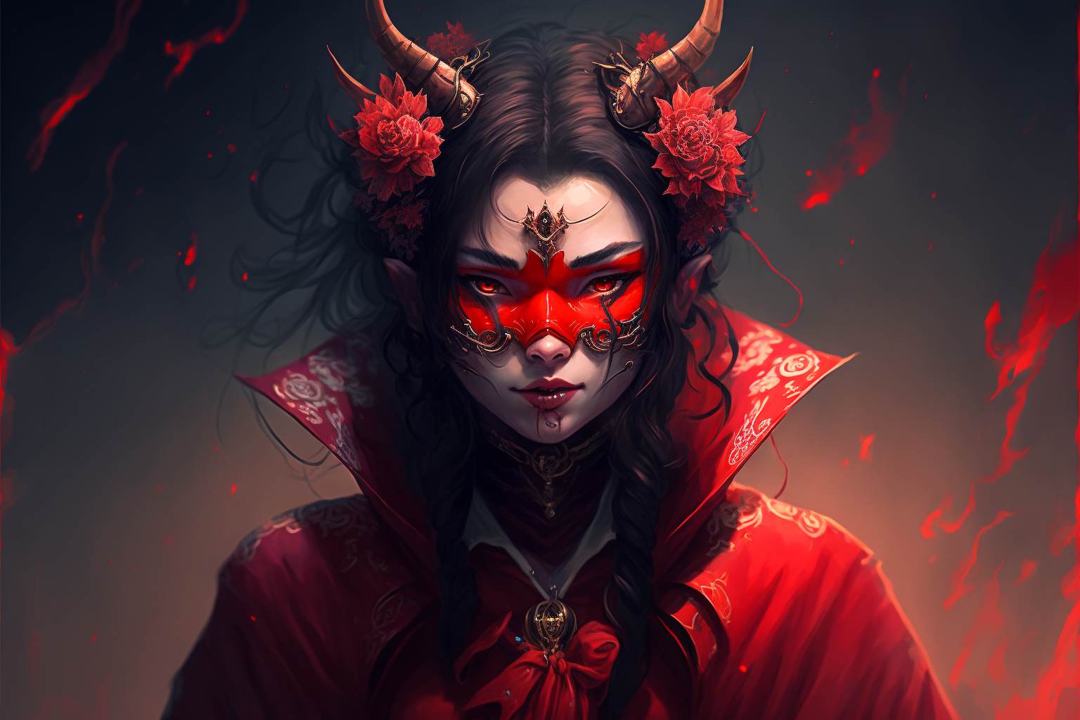 Red Oni Girl (Second Version)