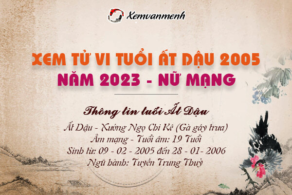 Tử Vi Tuổi Quý Dậu Năm 2024 Nữ Mạng 2005 - Tương Lai Tươi Sáng và May Mắn