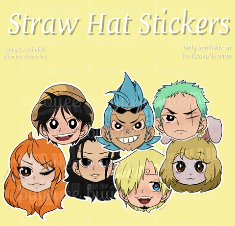 ❣️NEW❣️ - Straw Hat Stickers