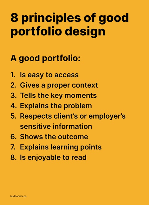 A3 Poster - 8 principles of good portfolio design