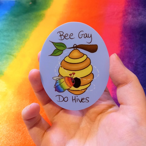Pride Bee Stickers - Sir Burnt's Ko-fi Shop - Ko-fi ❤️ Where creators get  support from fans through donations, memberships, shop sales and more! The  original 'Buy Me a Coffee' Page.
