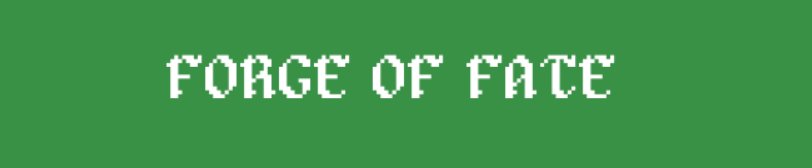 Forge of Fate main screen font