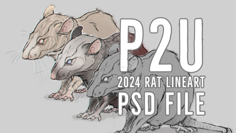 P2U Rat Lineart!