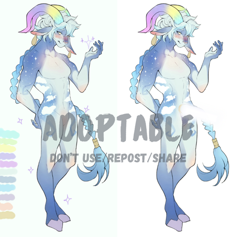 Rainbow Goat Adoptable (Clean version)
