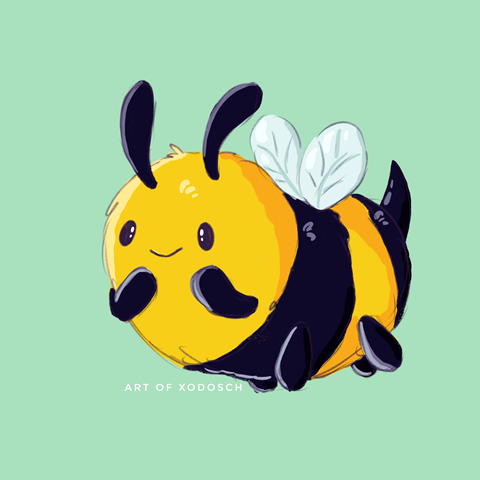 Fluffy bumblebee