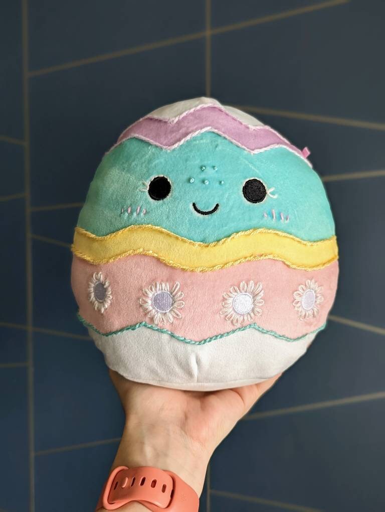 Egbert, 8" customized Easter Egg Squishmallow Artsy Sharo 's Kofi