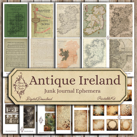 New Antique Maps of Ireland Kits on Etsy