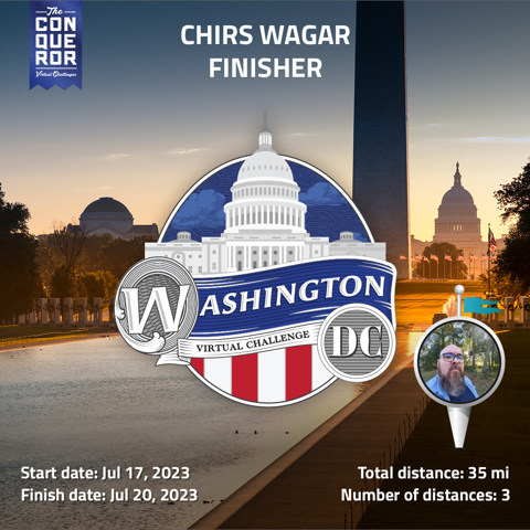 Washington DC is complete, On to New York City!