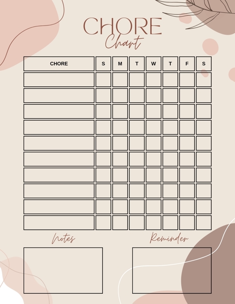 Printable Chore Chart (1)