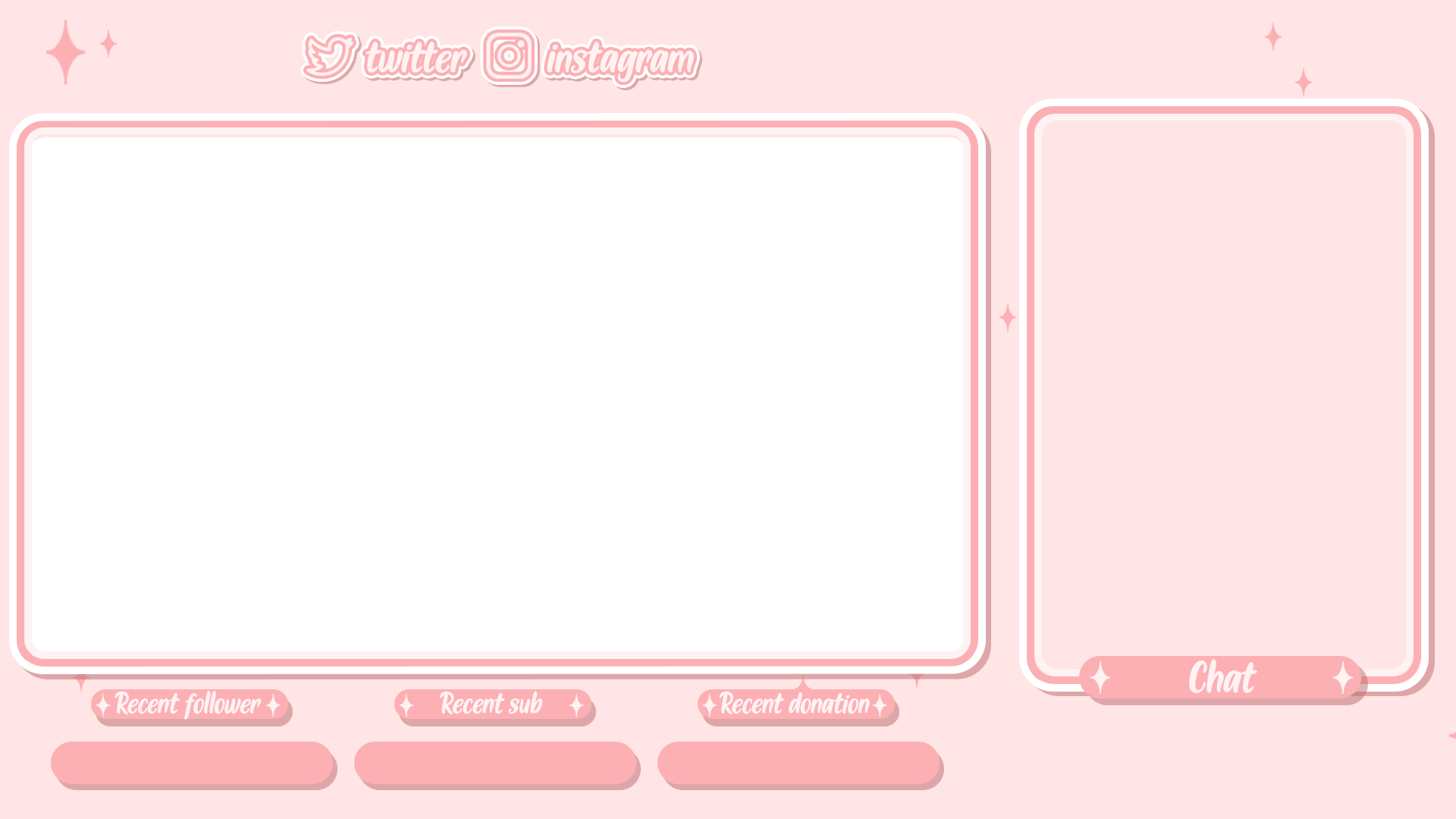 Pink Twitch Overlay PNG