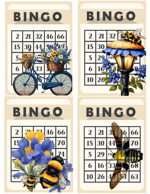 Bee Bingo Cards digital, instant download print. - Journal to remember ...