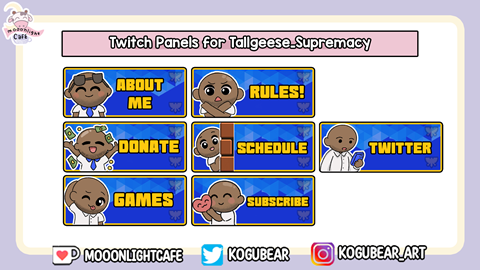 Twitch Panels for @Tallgeese_Supremacy