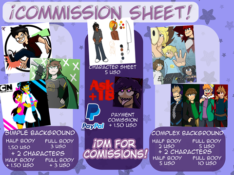 Open Commissions! Price list part 1