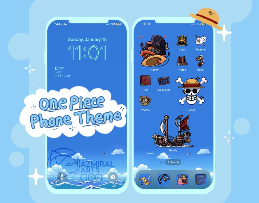 One Piece Phone Theme (001.) Azmiral Arts's Kofi Shop Kofi ️