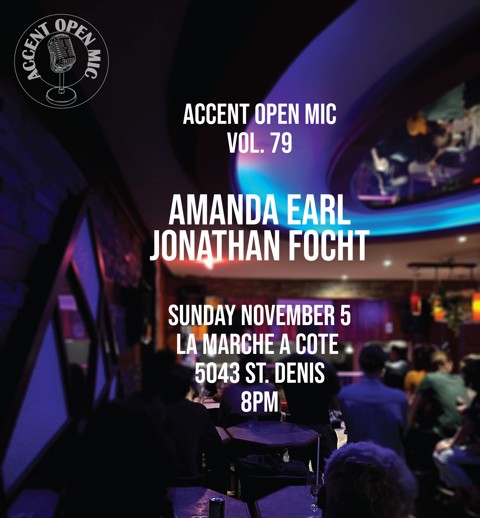 Poster for Accent Open Mic feature