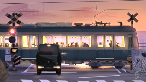 Background: Sunset train ✨