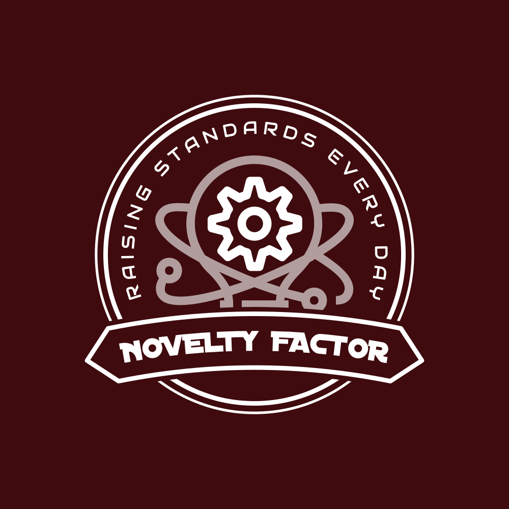 The new logo for The Novelty Factor LLC