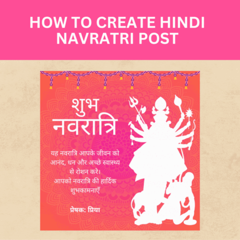 Create Navratri Indian Festival Post in Canva 